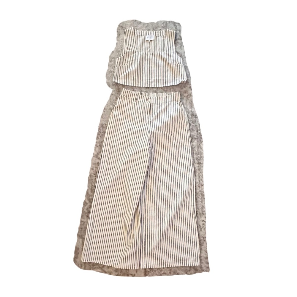 NanaMacs Striped Two-Piece Jumpsuit in Black and White